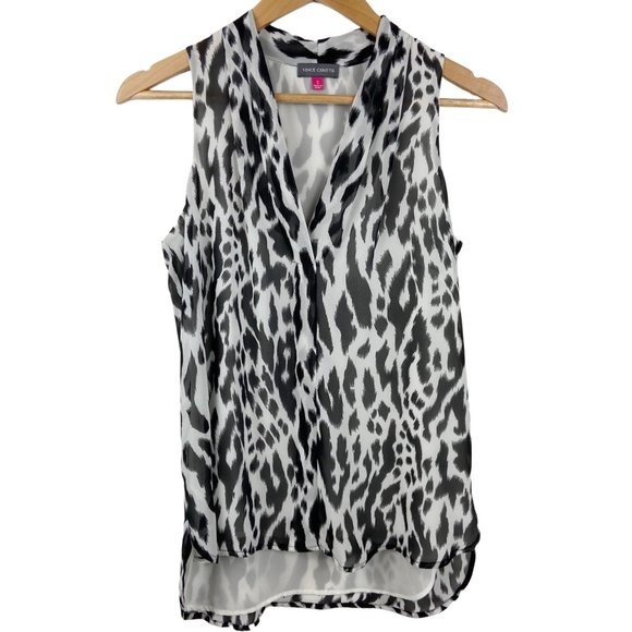 Black/White Cheetah Tank Top - Picture 1 of 6